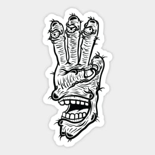 THREE FINGER MONSTER TASTY TREATS DESIGN T-shirt STICKERS CASES MUGS WALL ART NOTEBOOKS PILLOWS TOTES TAPESTRIES PINS MAGNETS MASKS T-Shirt Sticker